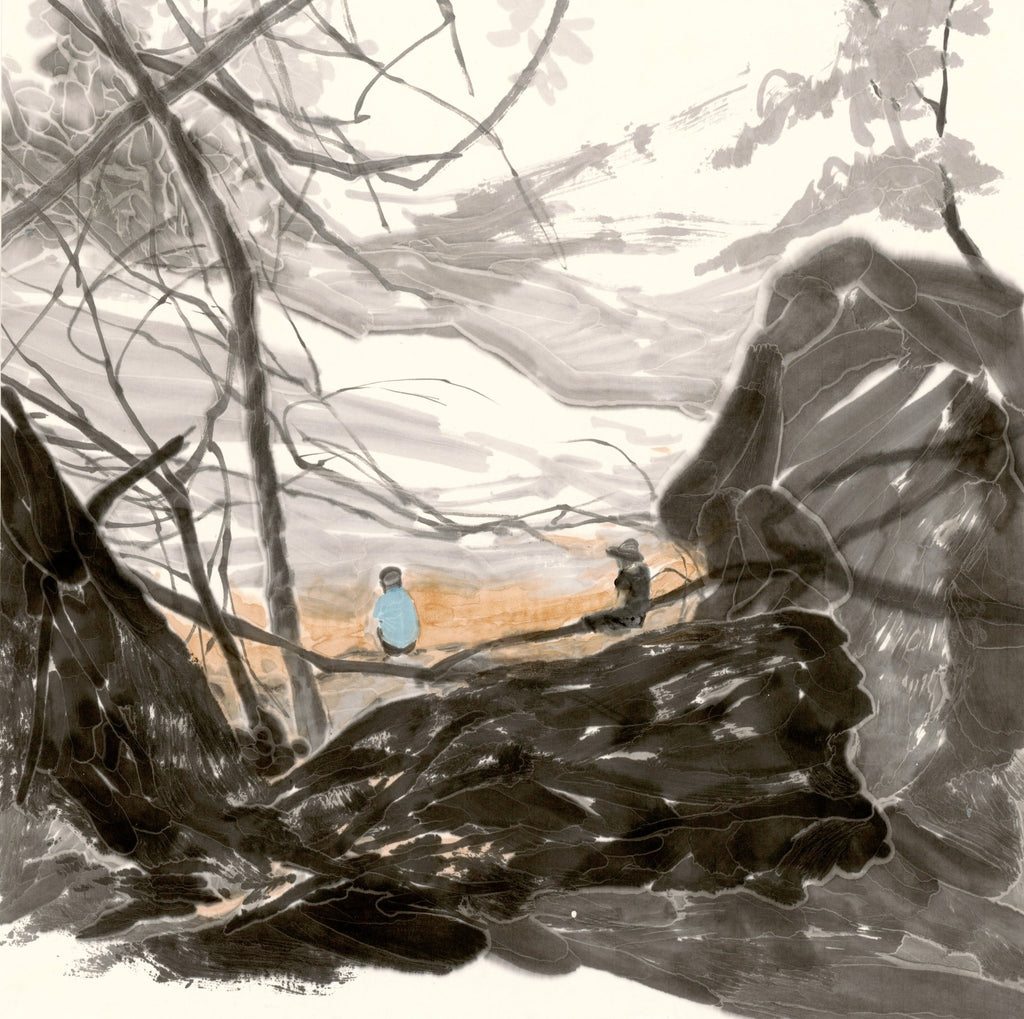 The Stream - 26.8''× 26.8'' | Original Painting by Chinese Artist | Magic Bear Art