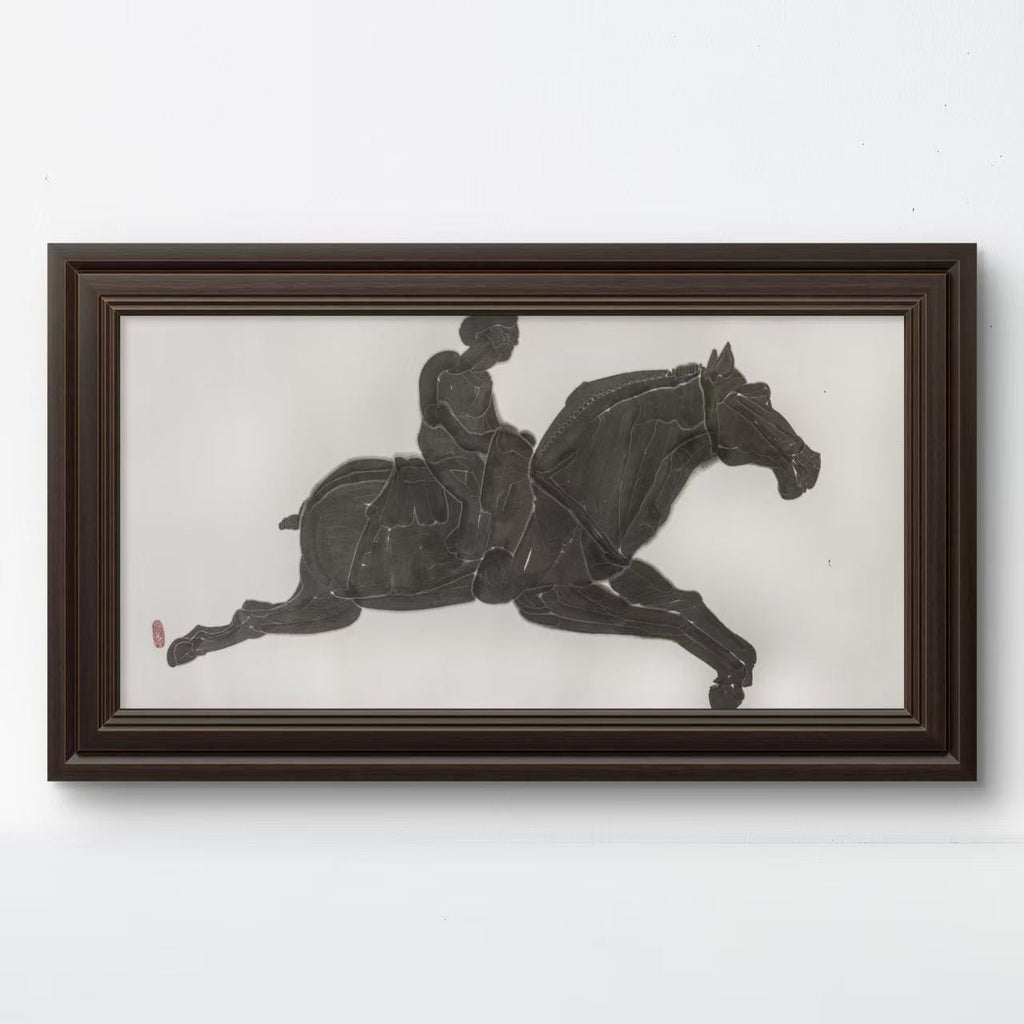 The Wind Chaser - chinese Ink on Paper 54.3'' × 26.8'' | Chinese Original Painting | Magic Bear Art