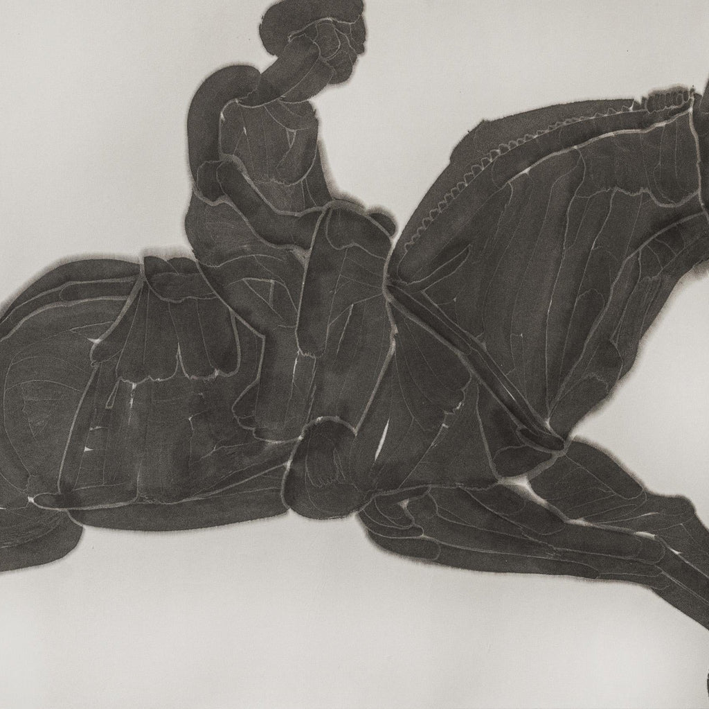 The Wind Chaser - chinese Ink on Paper 54.3'' × 26.8'' | Chinese Original Painting | Magic Bear Art