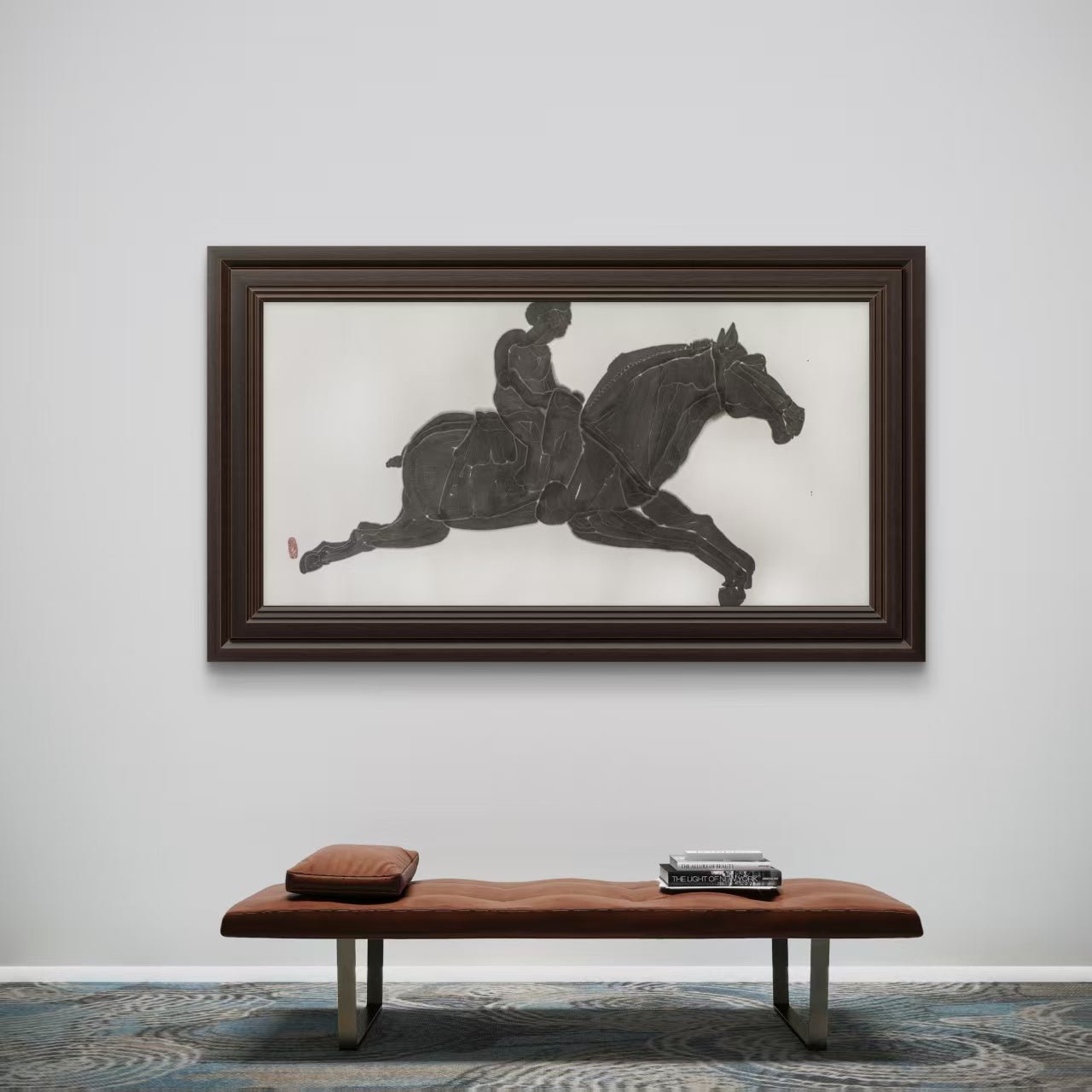 The Wind Chaser - chinese Ink on Paper 54.3'' × 26.8'' | Chinese Original Painting | Magic Bear Art