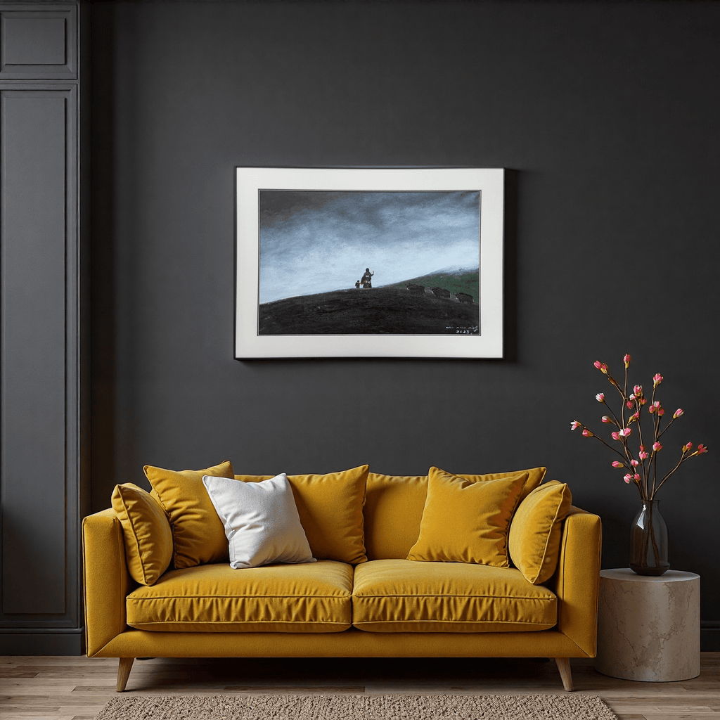 Tibetan Mother and Child— 23.2 ''× 15'' Small Format Oil | Original Painting by Chinese Artist | Magic Bear Art