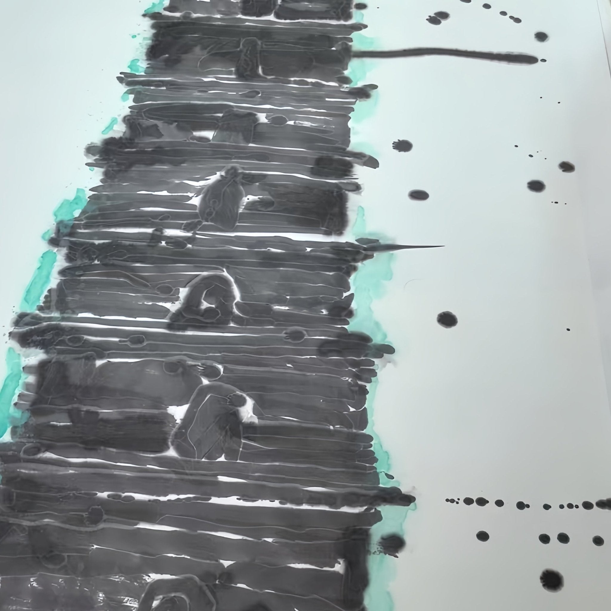 Tower - 97.6''× 48.8'' | Original Painting by Chinese Artist | Magic Bear Art