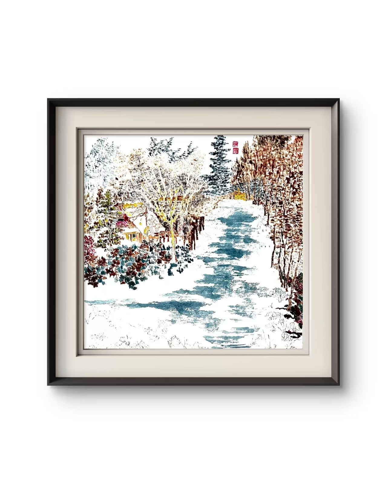 Winter Blessings | Chinese Original Painting | Magic Bear Art