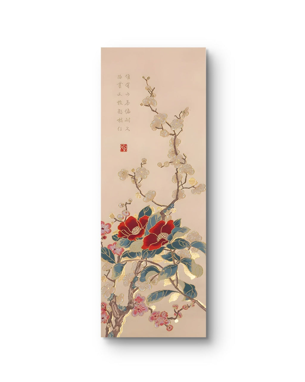 Winter Serenity Camellia | Chinese Original Painting | Magic Bear Art