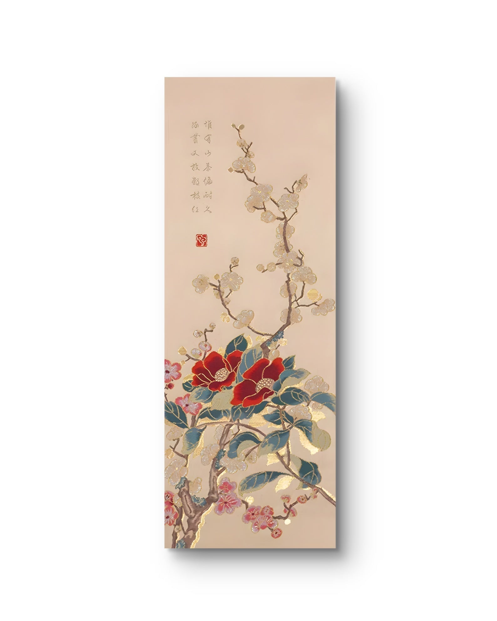 Winter Serenity Camellia | Chinese Original Painting | Magic Bear Art