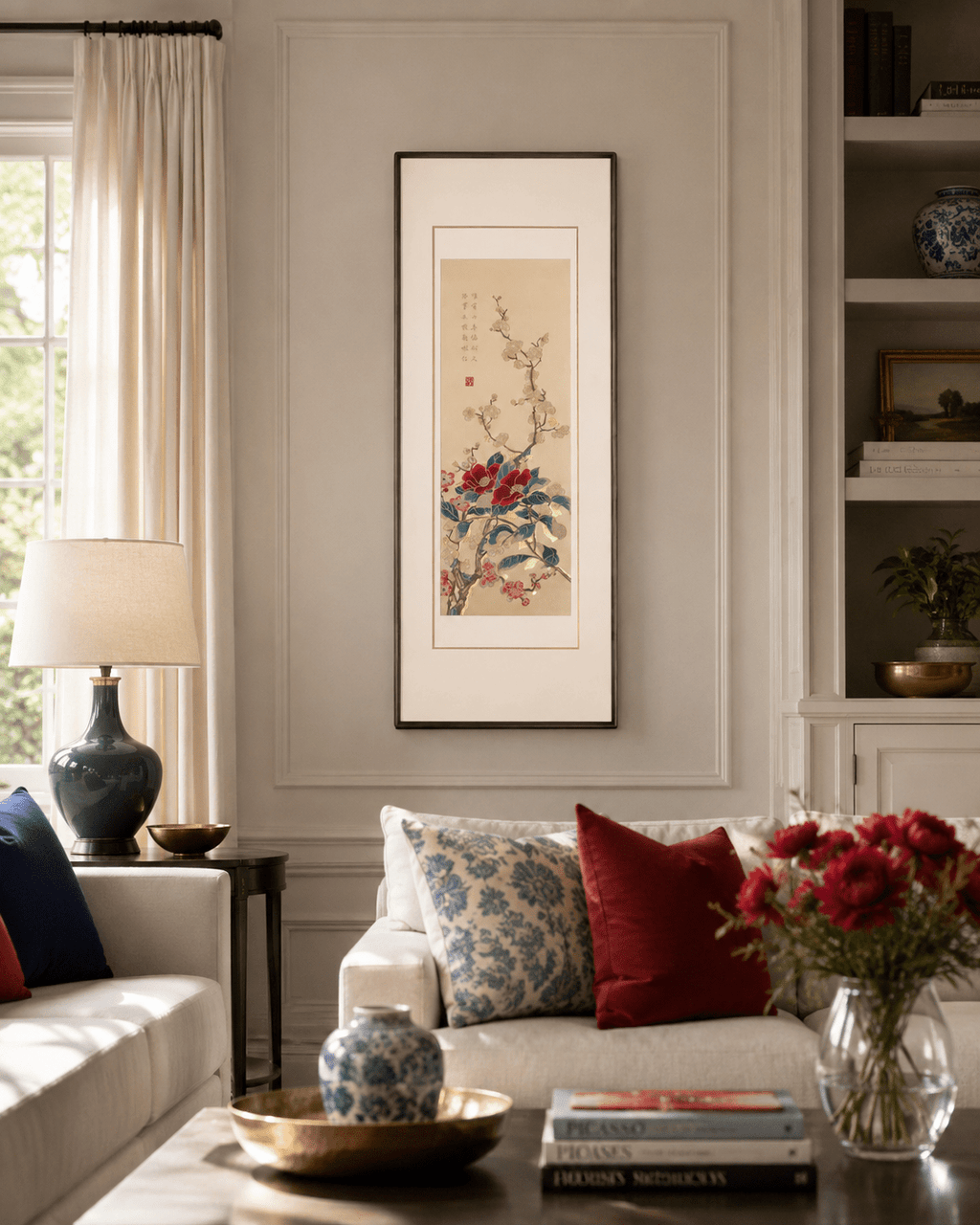 Winter Serenity Camellia | Chinese Original Painting | Magic Bear Art
