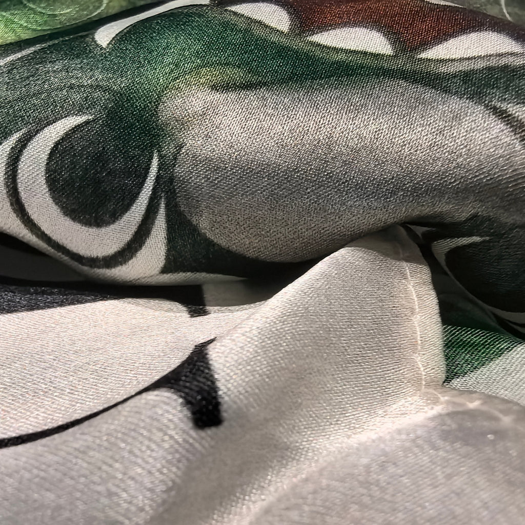 Xiezhi (Chinese Mythical Beast) - Silk Wall Art 19.7'' × 19.7'' | Original Painting by Chinese Artist | Magic Bear Art