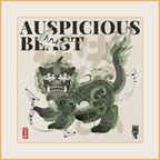 Xiezhi (Chinese Mythical Beast) - Silk Wall Art 19.7'' × 19.7'' | Original Painting by Chinese Artist | Magic Bear Art