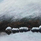 Yak Herders — 15.7'' × 23.6'' Small Format Oil (Vertical) | Original Painting by Chinese Artist | Magic Bear Art