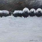 Yak Herders — 15.7'' × 23.6'' Small Format Oil (Vertical) | Original Painting by Chinese Artist | Magic Bear Art