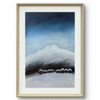 Yak Herders — 15.7'' × 23.6'' Small Format Oil (Vertical) | Chinese Original Painting | Magic Bear Art